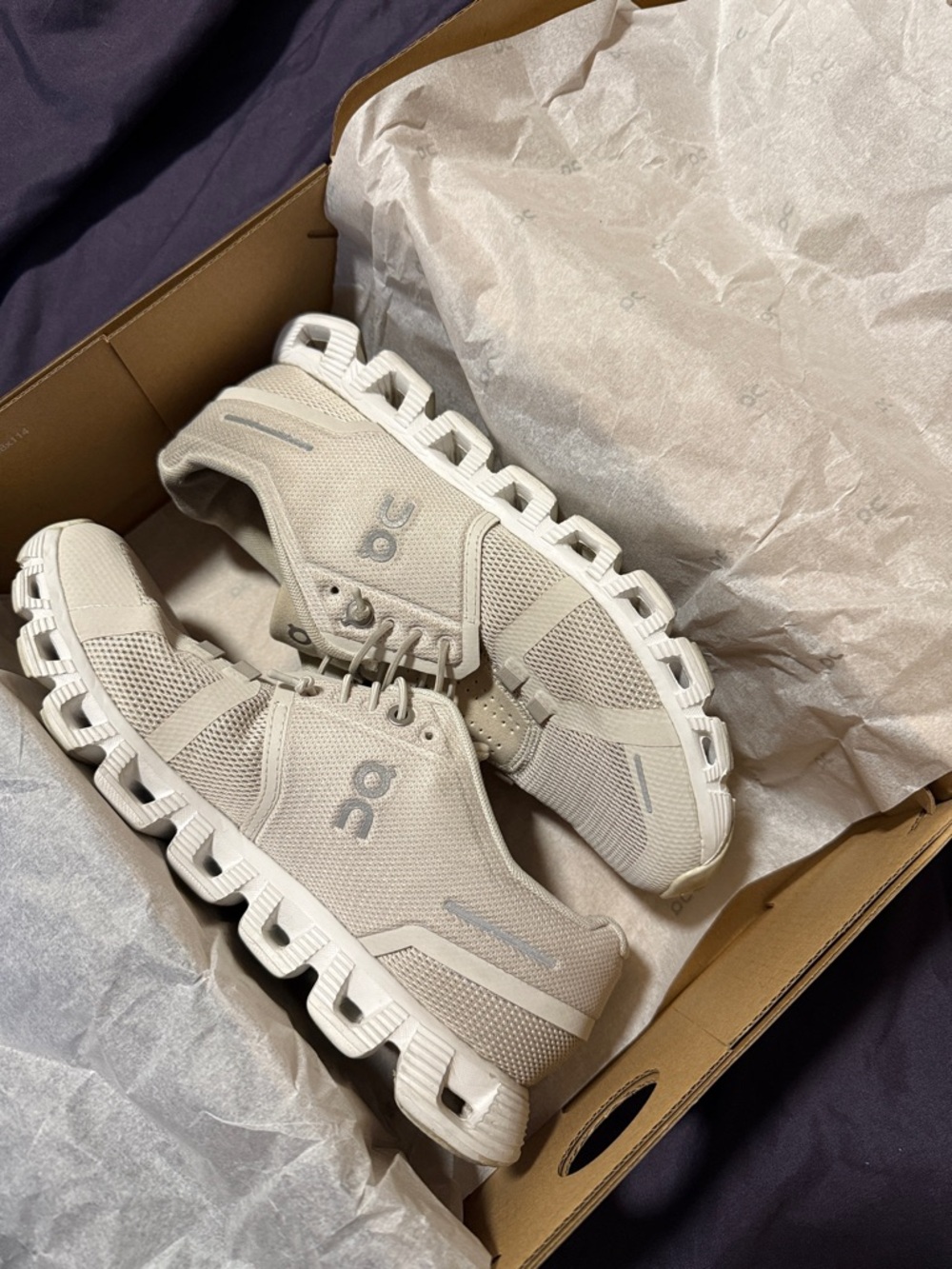 On Cloud Running Women's Beige Cloudrunner Athletic Shoes - Picture 9 of 10
